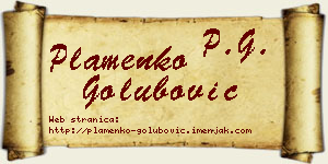 Plamenko Golubović vizit kartica